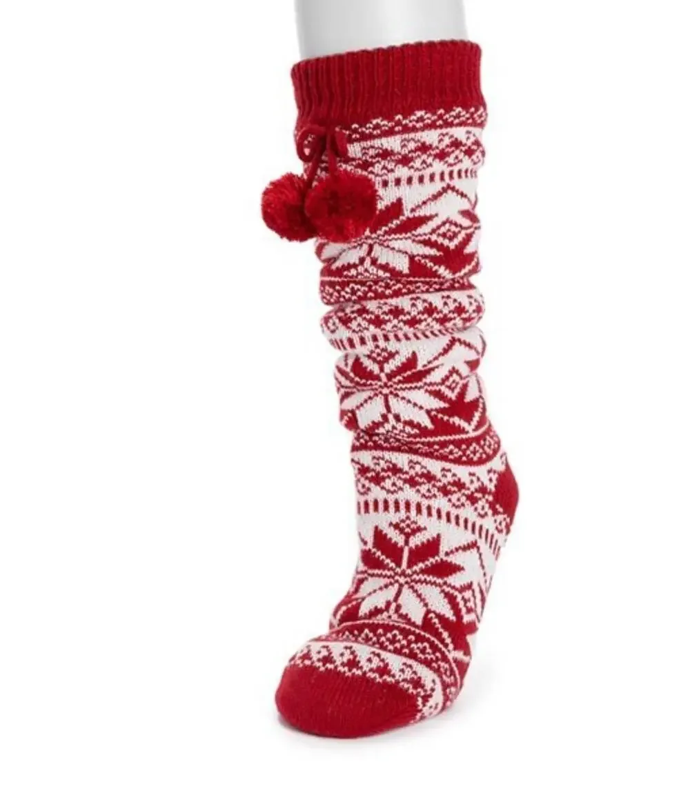 NWT❤️Women's MUK LUKS Pom Lounge Socks